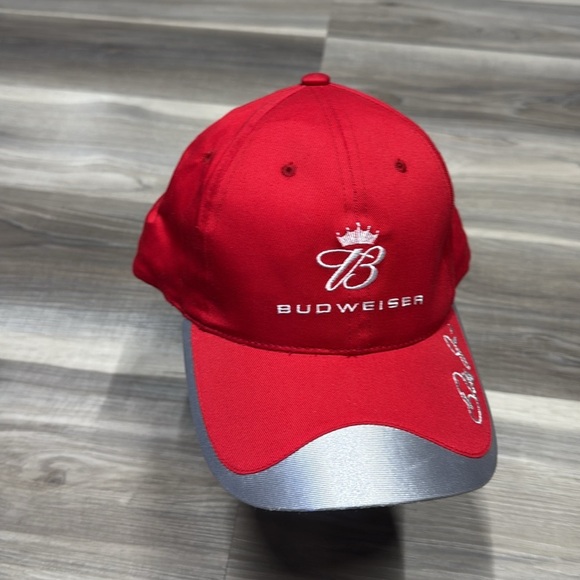 Budweiser Red and White Baseball Cap - Picture 2 of 7